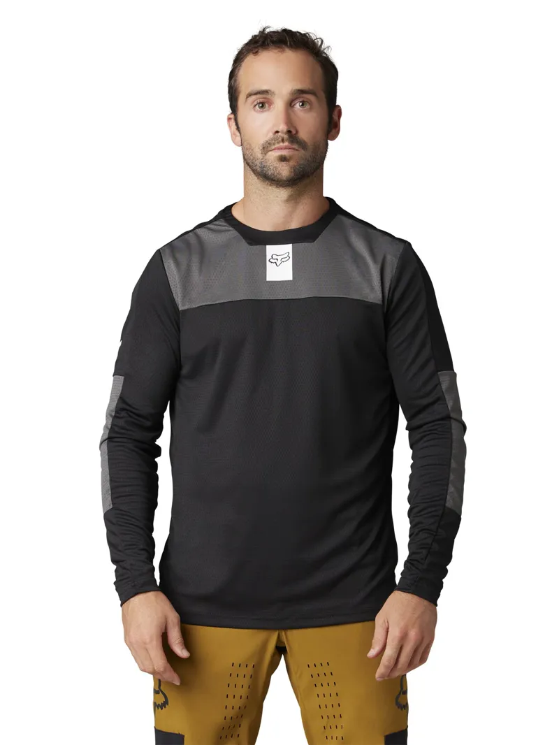 Fox Defend Foxhead LS Jersey Black-2
